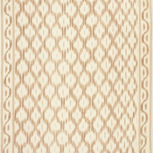 Schumacher Santa Monica Ikat Neutral Fabric - Eade's Wallpaper