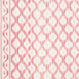 Schumacher Santa Monica Ikat Faded Red Fabric - Eade's Wallpaper