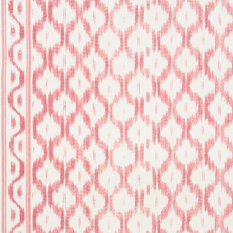 Schumacher Santa Monica Ikat Faded Red Fabric - Eade's Wallpaper