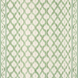 Schumacher Santa Monica Ikat Leaf Green Fabric - Eade's Wallpaper