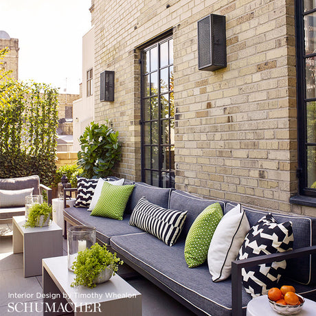 Schumacher Jumble Ii Indoor/Outdoor Black Fabric