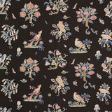 Schumacher Magical Menagerie Black Fabric - Eade's Wallpaper