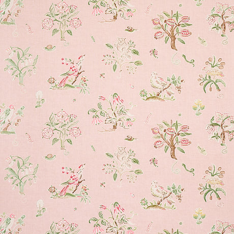 Schumacher Magical Menagerie Blush Fabric - Eade's Wallpaper