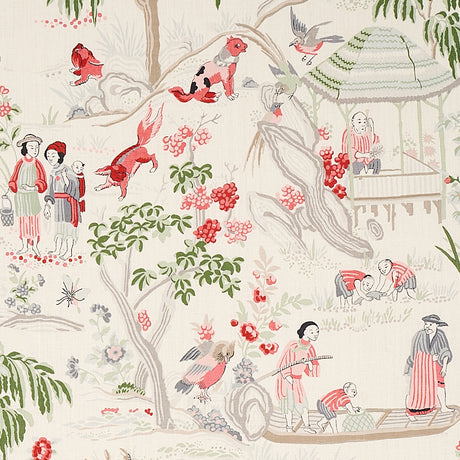 Schumacher Yangtze River Ivory Fabric - Eade's Wallpaper