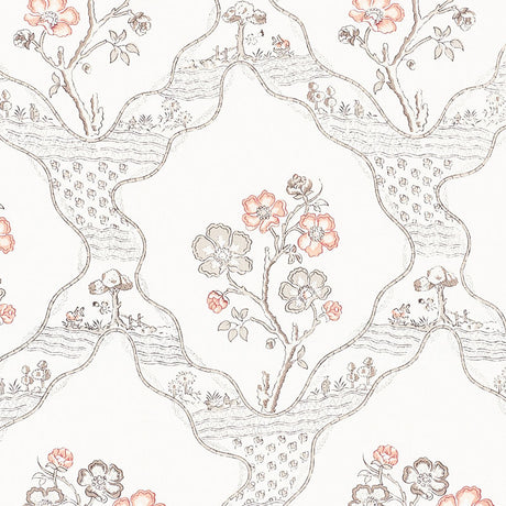 Schumacher Marella Rose Fabric - Eade's Wallpaper