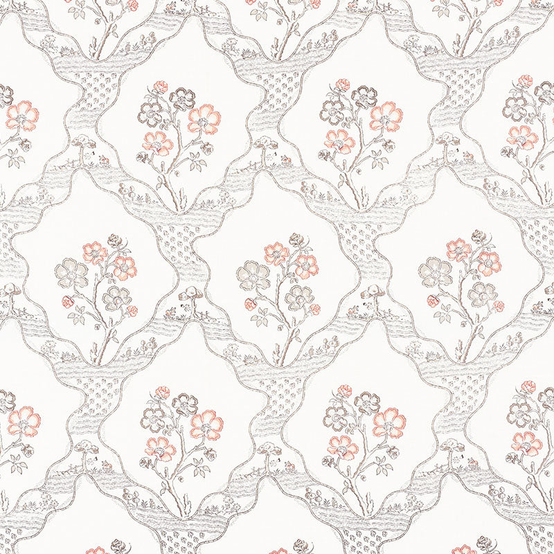 Schumacher Marella Rose Fabric - Eade's Wallpaper