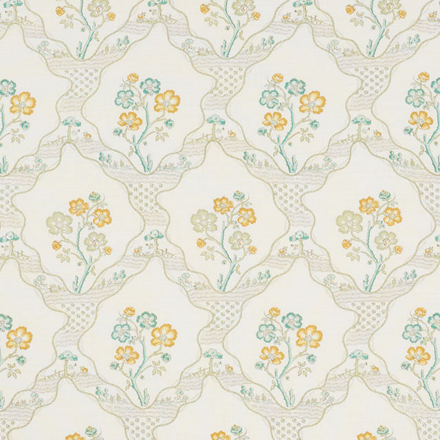 Schumacher Marella Leaf Fabric - Eade's Wallpaper