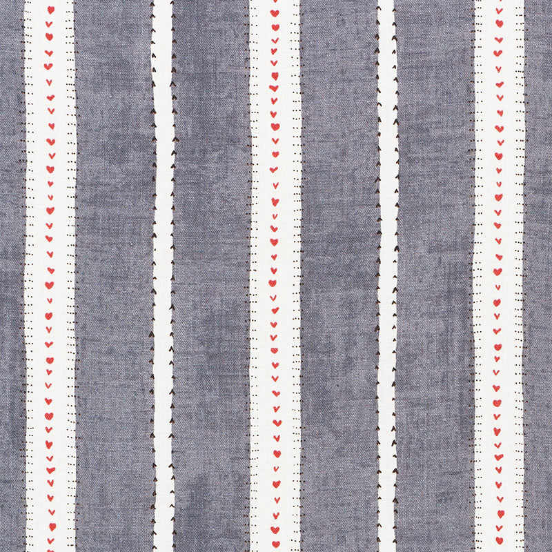 Schumacher Amour Charcoal Fabric