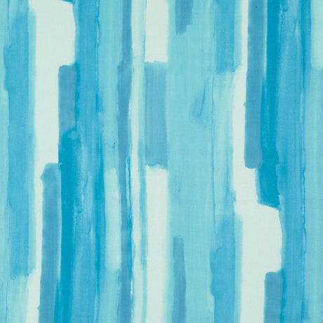 Schumacher Watercolor Aqua Fabric - Eade's Wallpaper