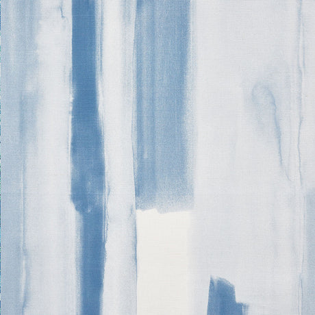 Schumacher Watercolor Blue Fabric - Eade's Wallpaper