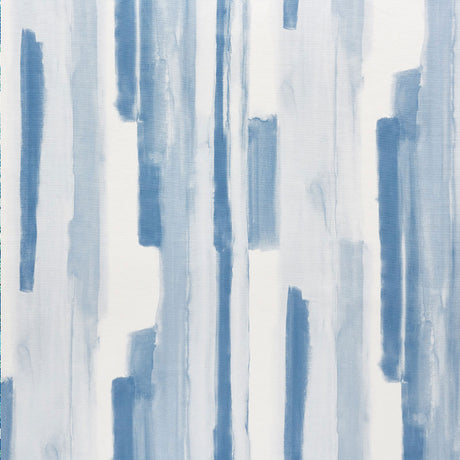 Schumacher Watercolor Blue Fabric - Eade's Wallpaper