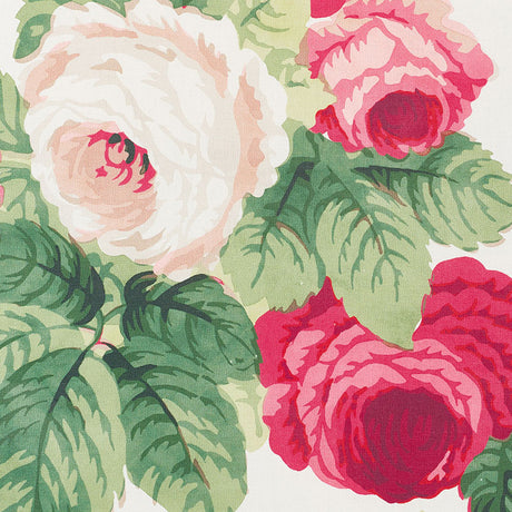 Schumacher Nancy Floral Rose Fabric - Eade's Wallpaper