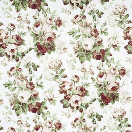 Schumacher Nancy Floral Grisaille Fabric - Eade's Wallpaper