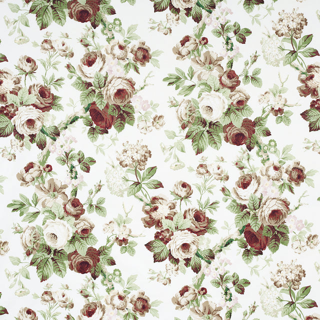 Schumacher Nancy Floral Grisaille Fabric - Eade's Wallpaper
