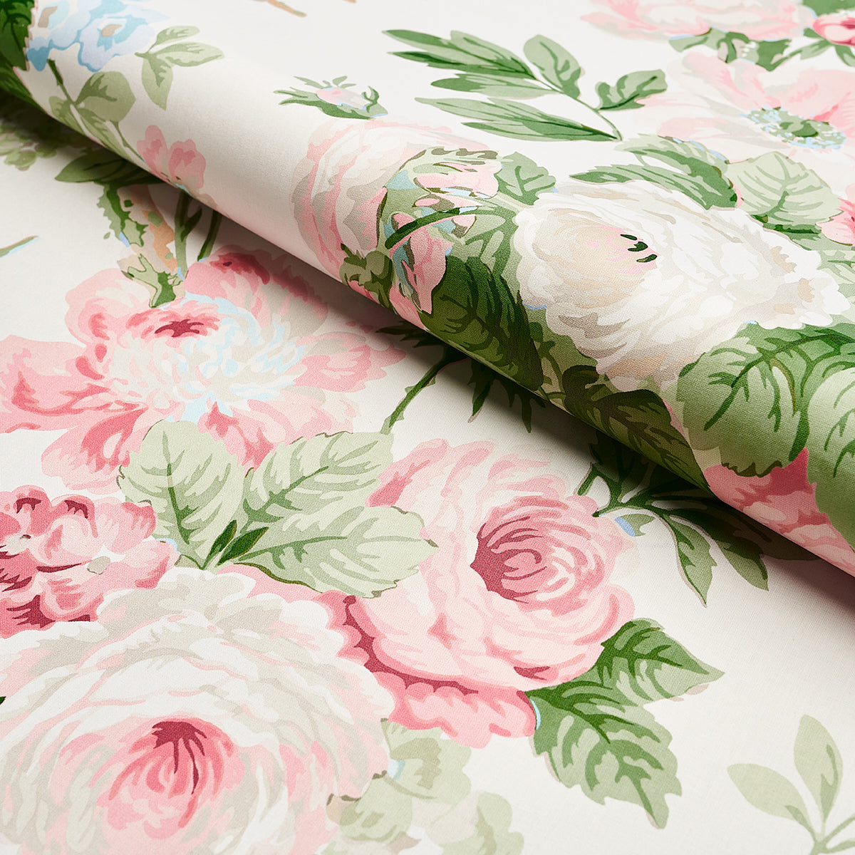 Schumacher Nancy Floral Petal Fabric - Eade's Wallpaper
