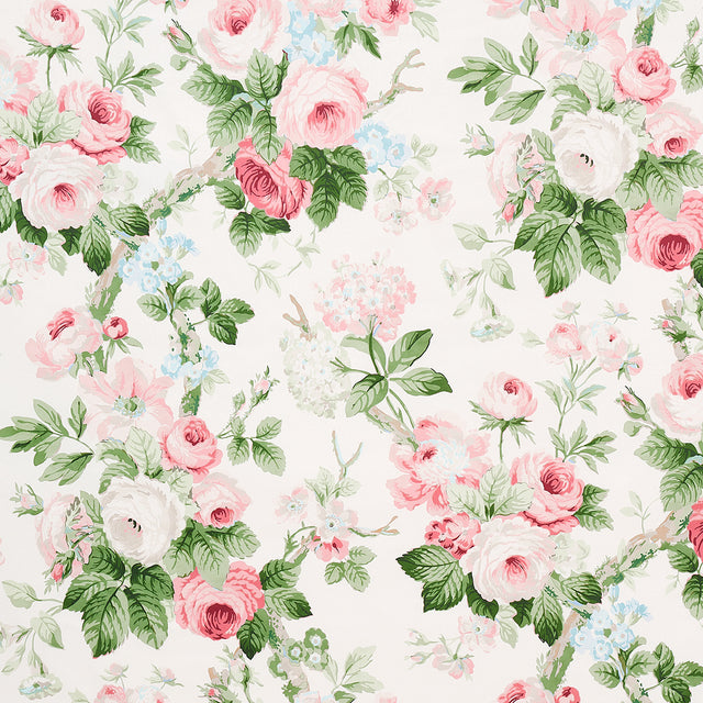 Schumacher Nancy Floral Petal Fabric - Eade's Wallpaper