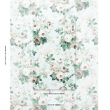 Schumacher Nancy Floral Seafoam Fabric - Eade's Wallpaper