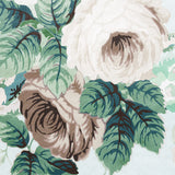 Schumacher Nancy Floral Seafoam Fabric - Eade's Wallpaper