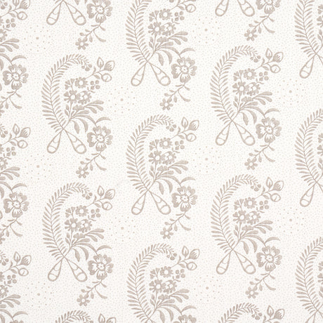 Schumacher Millicent Grisaille Fabric - Eade's Wallpaper