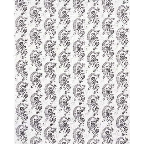 Schumacher Millicent Blackwork Fabric - Eade's Wallpaper