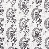 Schumacher Millicent Blackwork Fabric - Eade's Wallpaper