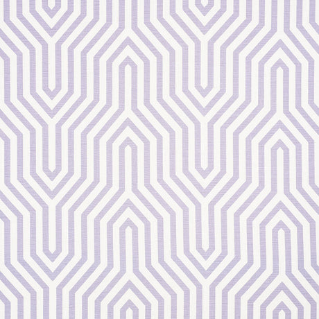 Schumacher Vanderbilt Print Lavender Fabric - Eade's Wallpaper