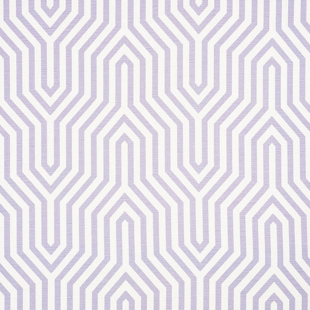 Schumacher Vanderbilt Print Lavender Fabric - Eade's Wallpaper