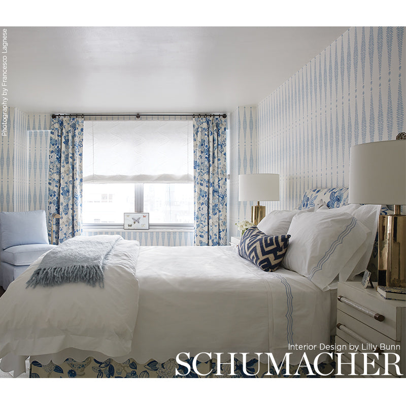 Schumacher Bouquet Chinois Porcelain Fabric