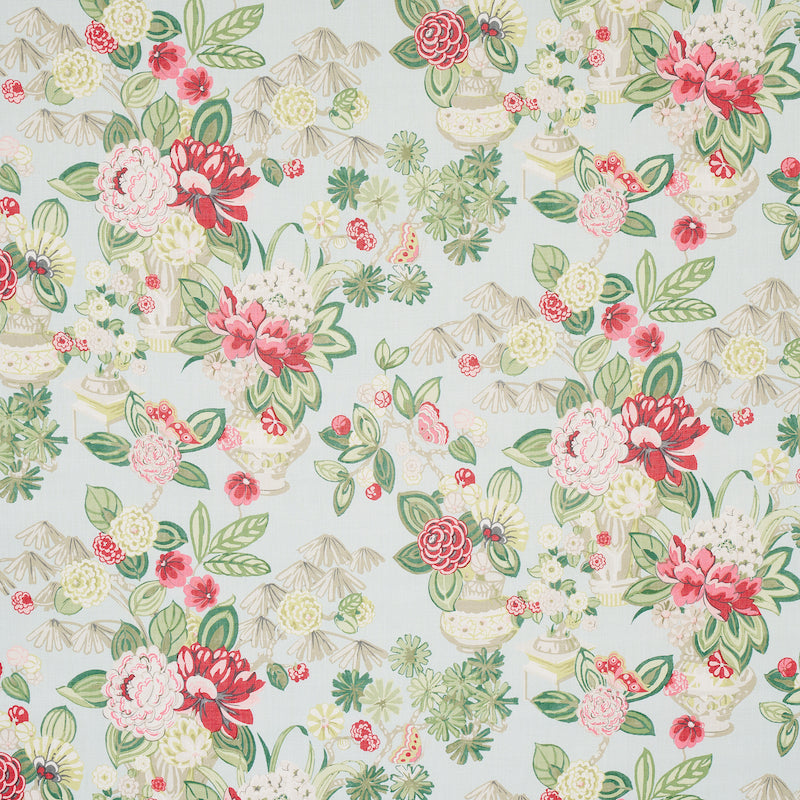 Schumacher Bouquet Chinois Sky Fabric
