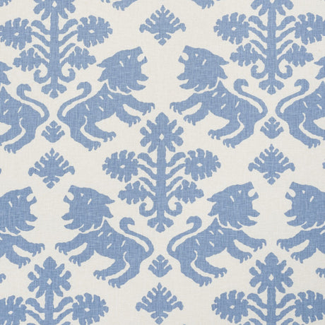 Schumacher Regalia Blue Fabric - Eade's Wallpaper