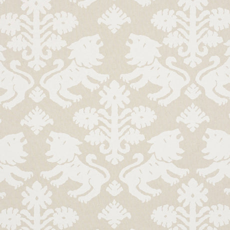 Schumacher Regalia Natural Fabric - Eade's Wallpaper