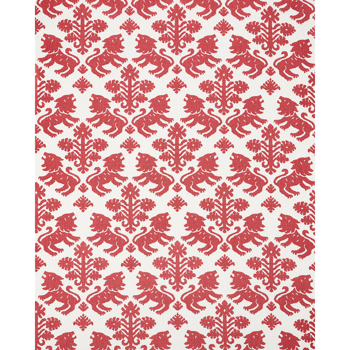 Schumacher Regalia Red Fabric - Eade's Wallpaper