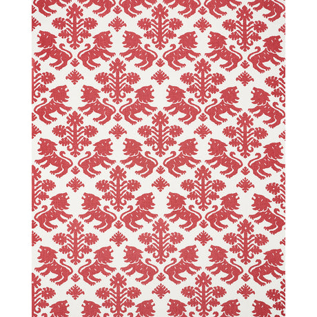 Schumacher Regalia Red Fabric - Eade's Wallpaper