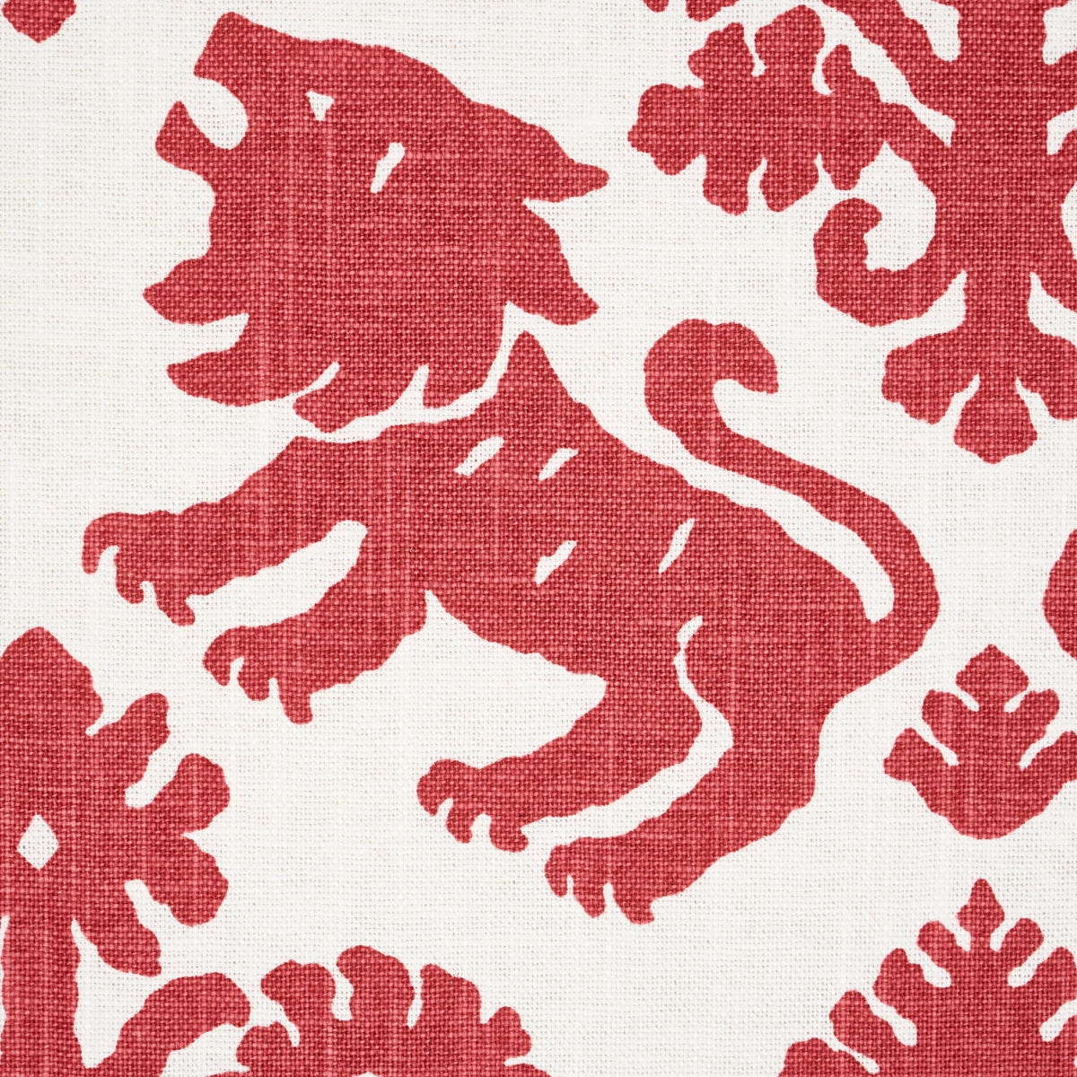 Schumacher Regalia Red Fabric - Eade's Wallpaper