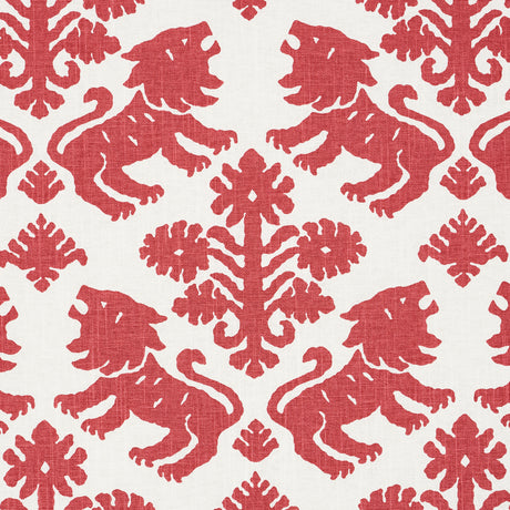 Schumacher Regalia Red Fabric - Eade's Wallpaper