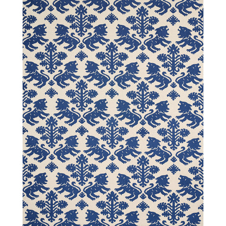 Schumacher Regalia Navy Fabric - Eade's Wallpaper