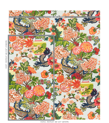 Schumacher Chiang Mai Indoor/Outdoor Aquamarine Fabric