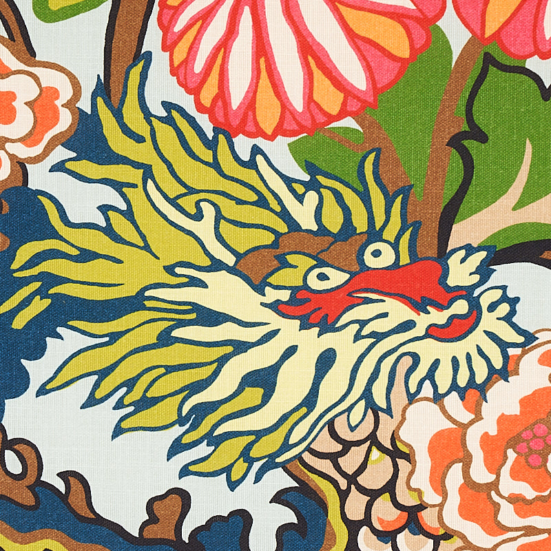 Schumacher Chiang Mai Indoor/Outdoor Aquamarine Fabric