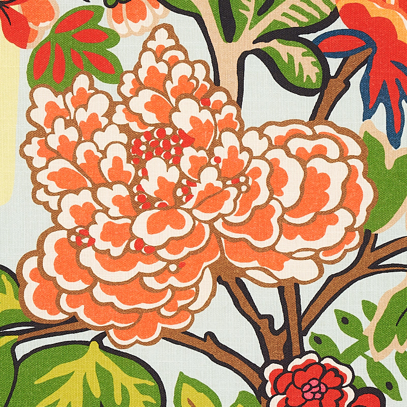 Schumacher Chiang Mai Indoor/Outdoor Aquamarine Fabric
