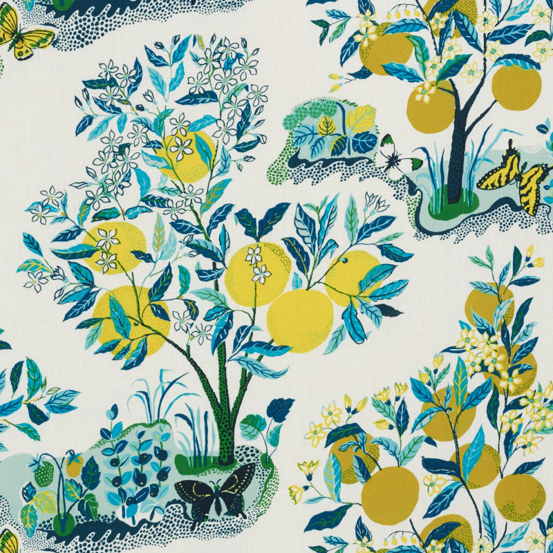 Schumacher 177330 CITRUS GARDEN INDOOR/OUTDOOR in PRIMARY Fa