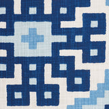 Schumacher Palmetto Print Ocean Fabric - Eade's Wallpaper