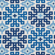 Schumacher Palmetto Print Ocean Fabric - Eade's Wallpaper