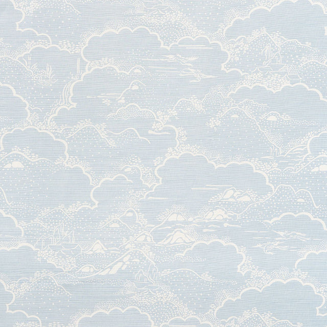 Schumacher Kumo Village Sky Fabric - Eade's Wallpaper