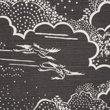 Schumacher Kumo Village Carbon Fabric - Eade's Wallpaper