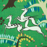 Schumacher Antelopes Jade Fabric