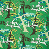 Schumacher Antelopes Jade Fabric