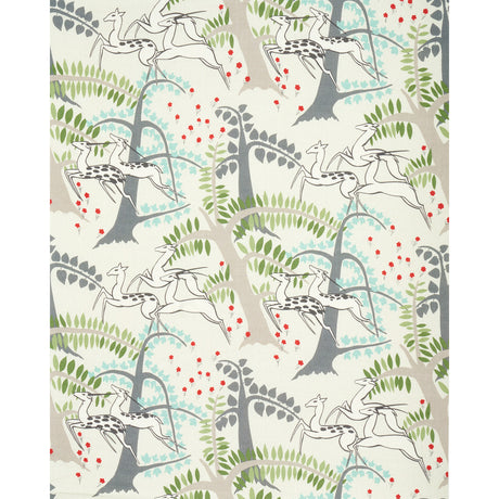 Schumacher Antelopes Ivory Fabric