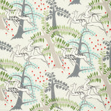 Schumacher Antelopes Ivory Fabric