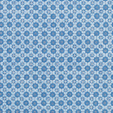 Schumacher Palisades Floret Indigo Fabric - Eade's Wallpaper