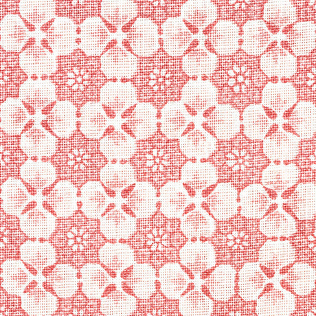 Schumacher Palisades Floret Pink Fabric - Eade's Wallpaper